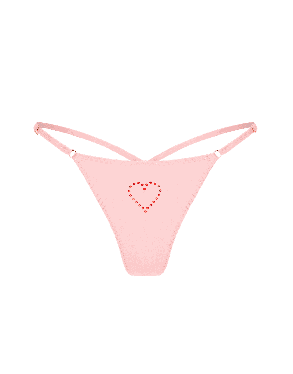 Fabi Heart 3 Pack Thong Set Red/Black/Baby Pink | Agent Provocateur