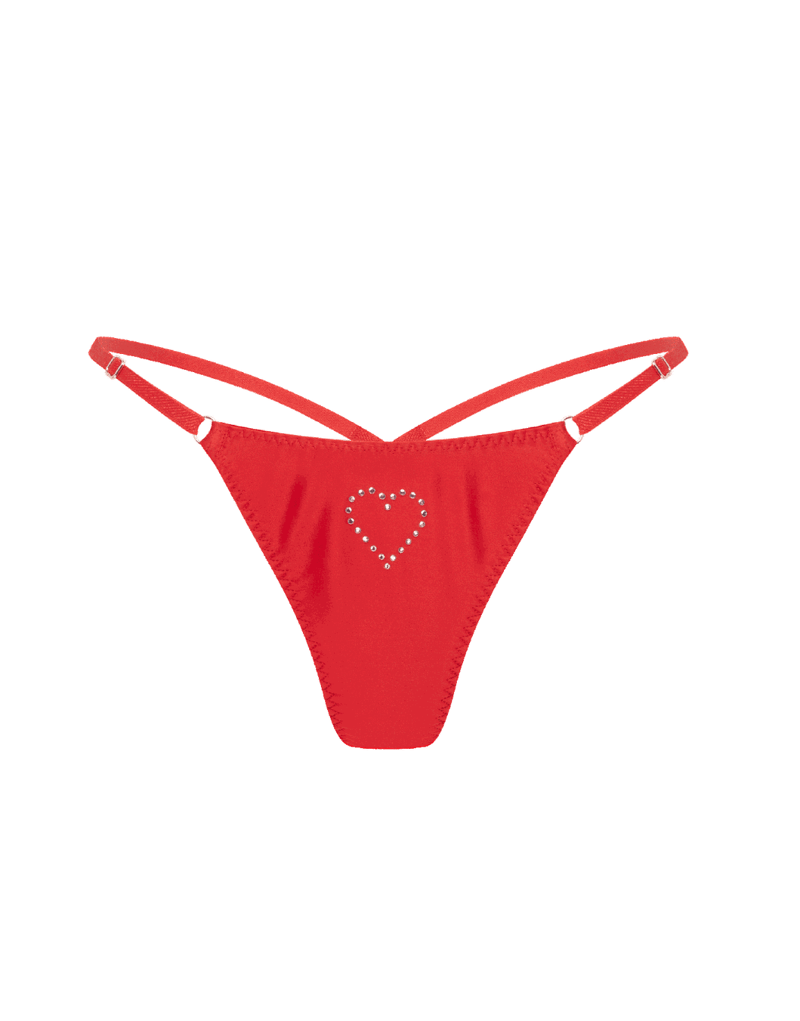 Fabi Heart 3 Pack Thong Set Red/Black/Baby Pink | Agent Provocateur