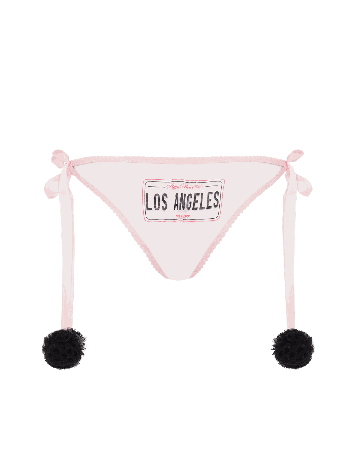 L.A Tie Side Brief Baby Pink/Black | Agent Provocateur