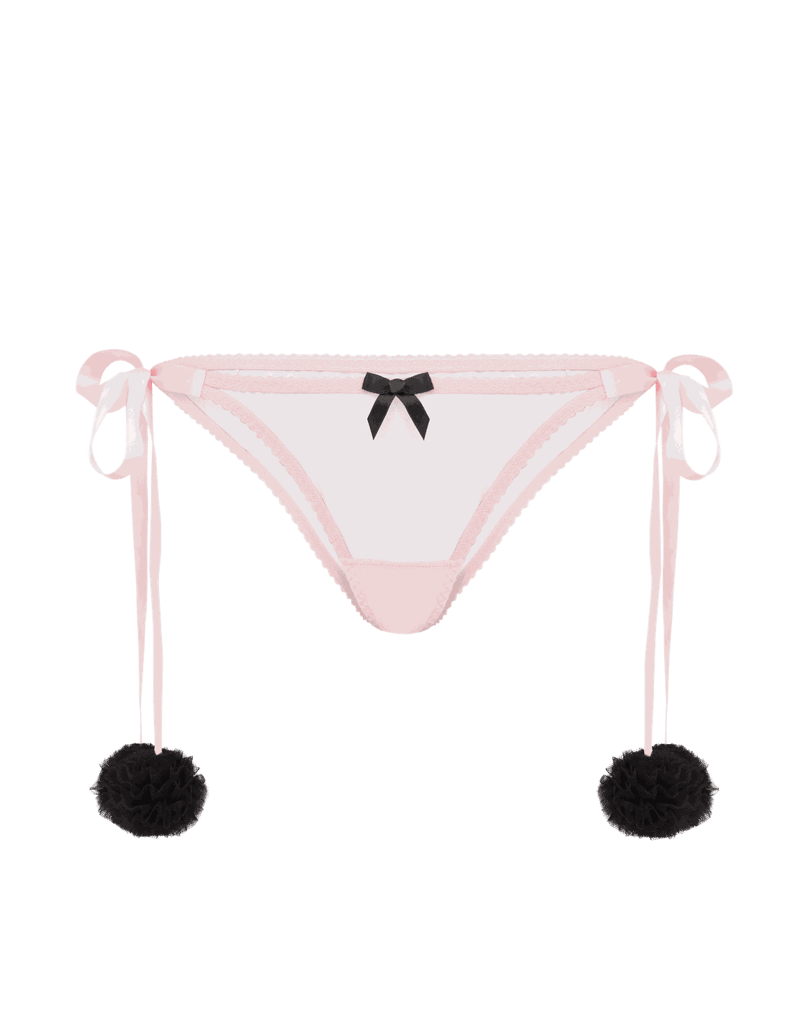 L.A Tie Side Brief Baby Pink/Black | Agent Provocateur