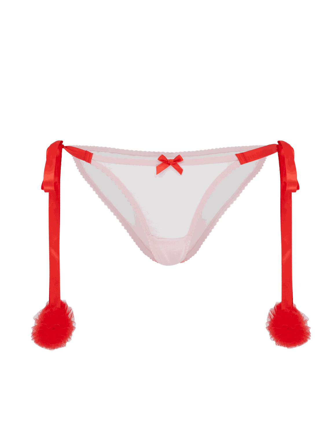 Paris Tie Side Brief Baby Pink/Red | Agent Provocateur