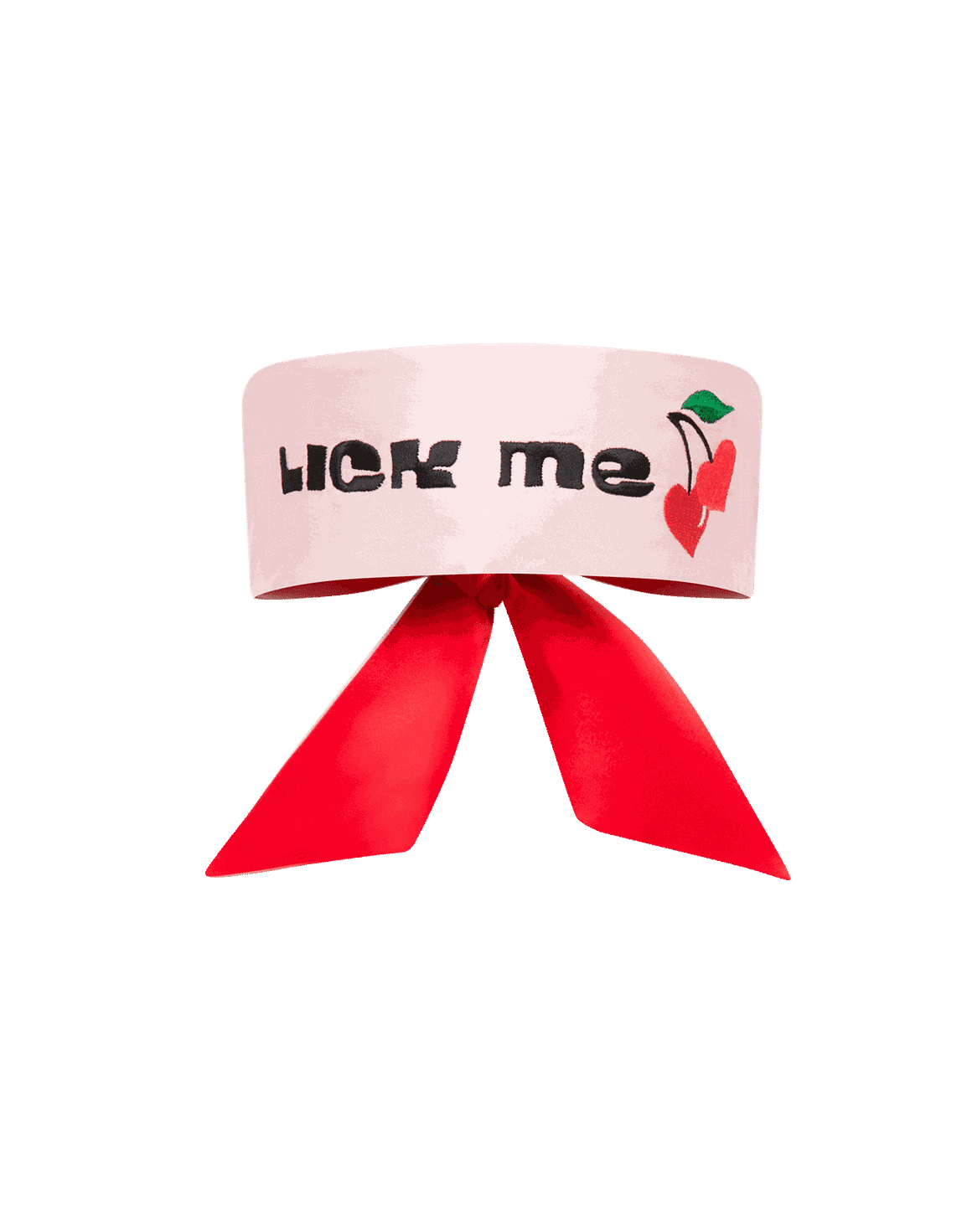 Lick Me Eye Mask Baby Pink/Red | Agent Provocateur