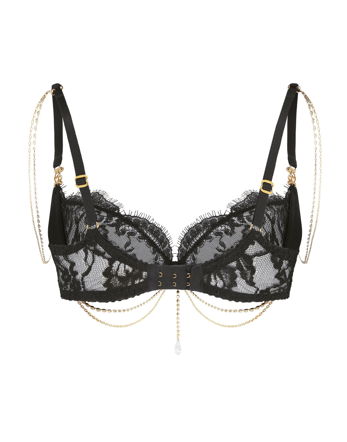 Tasmina Plunge Underwired Bra Black | Agent Provocateur