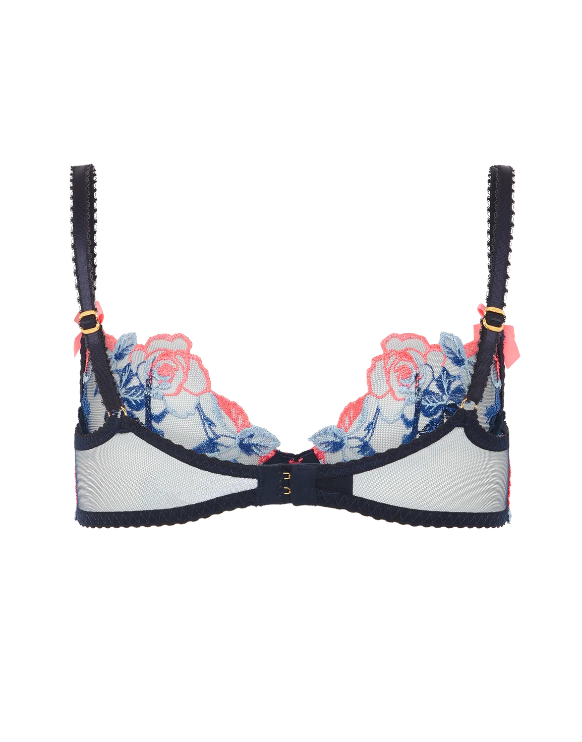 Callypso Plunge Underwired Bra  Blue/Multi | Agent Provocateur