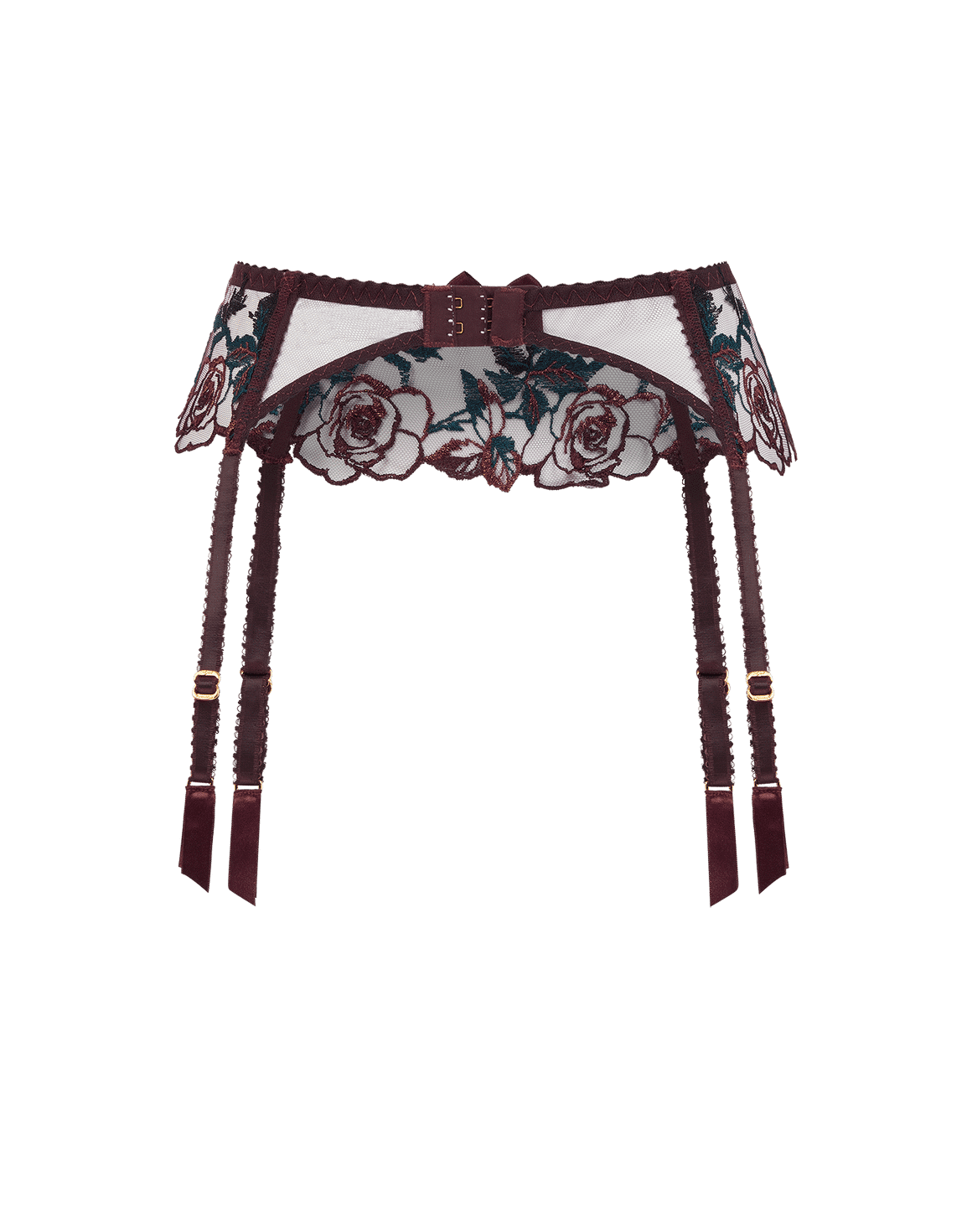Callypso Suspender Plum/Green | Agent Provocateur
