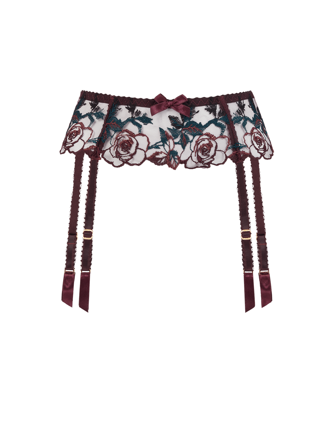 Callypso Suspender Plum/Green | Agent Provocateur