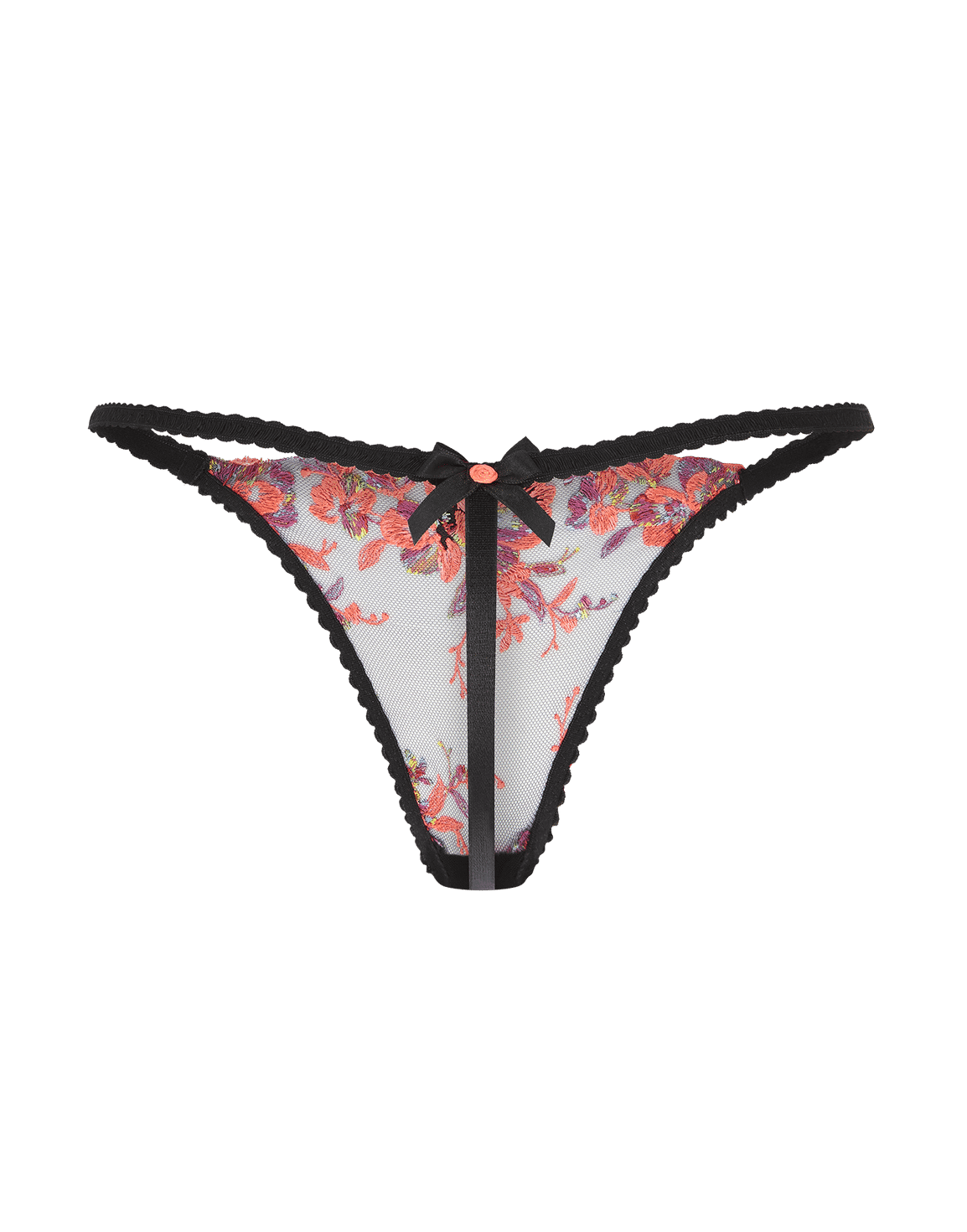 Lexx Thong Black/Neon Orange | Agent Provocateur