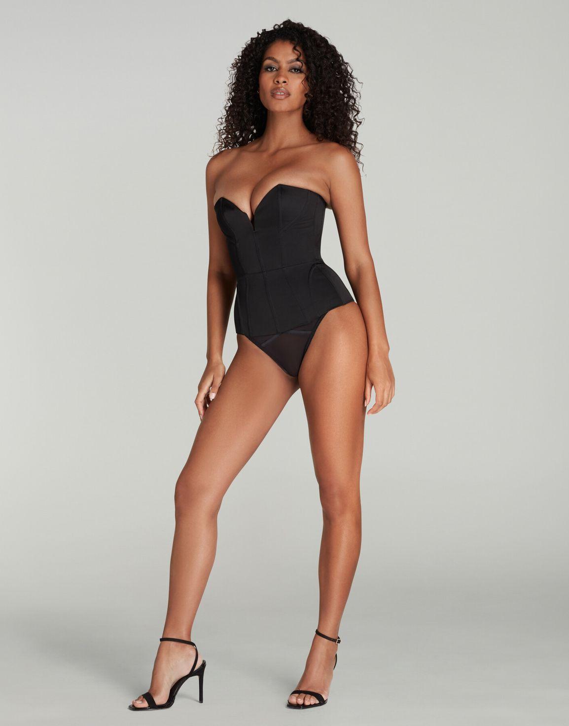 Gena Satin Corset Black Gena Satin | Agent Provocateur
