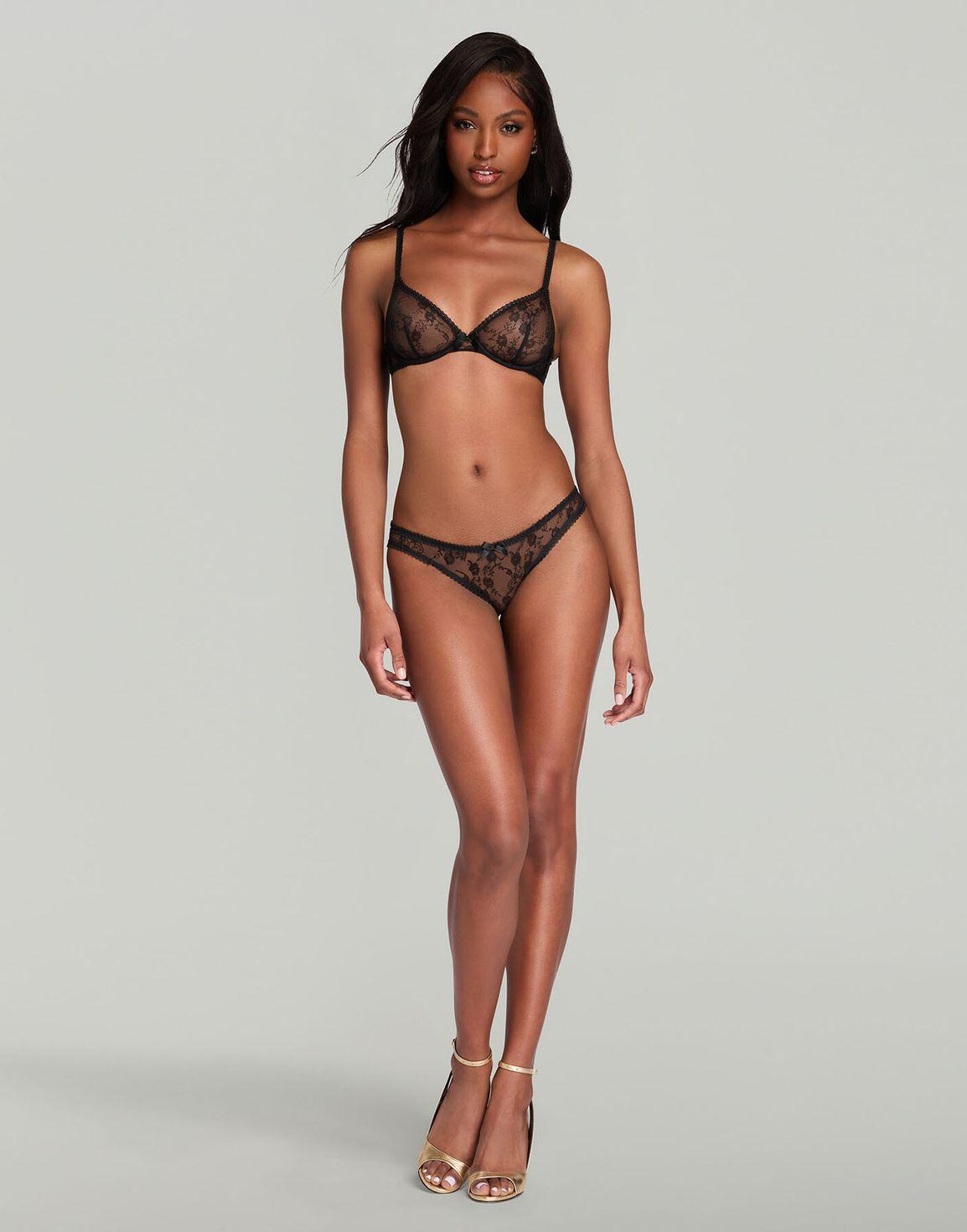 Laily Plunge Underwired Bra Deep Black | Agent Provocateur