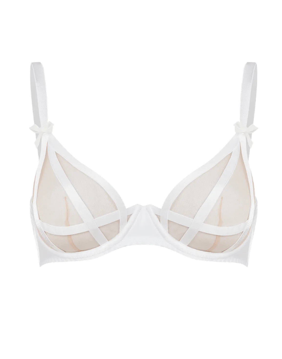 Briella Plunge Underwired Bra White | Agent Provocateur