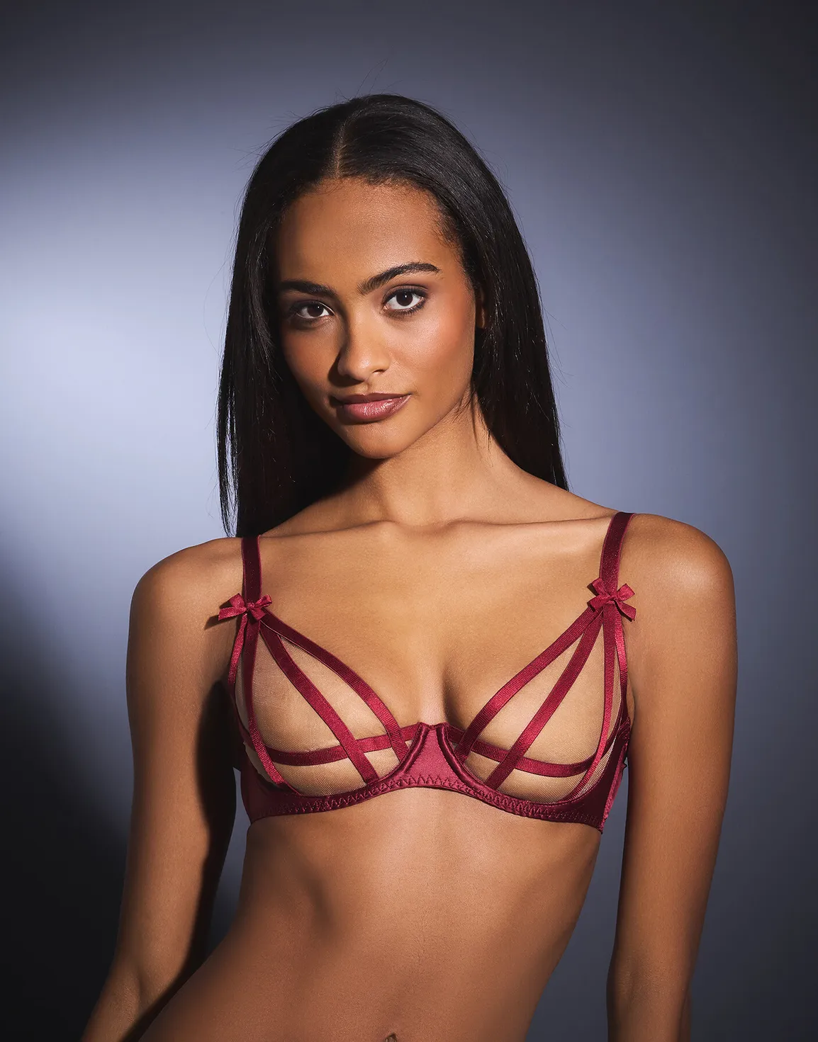 Briella Plunge Underwired Bra Burgundy | Agent Provocateur