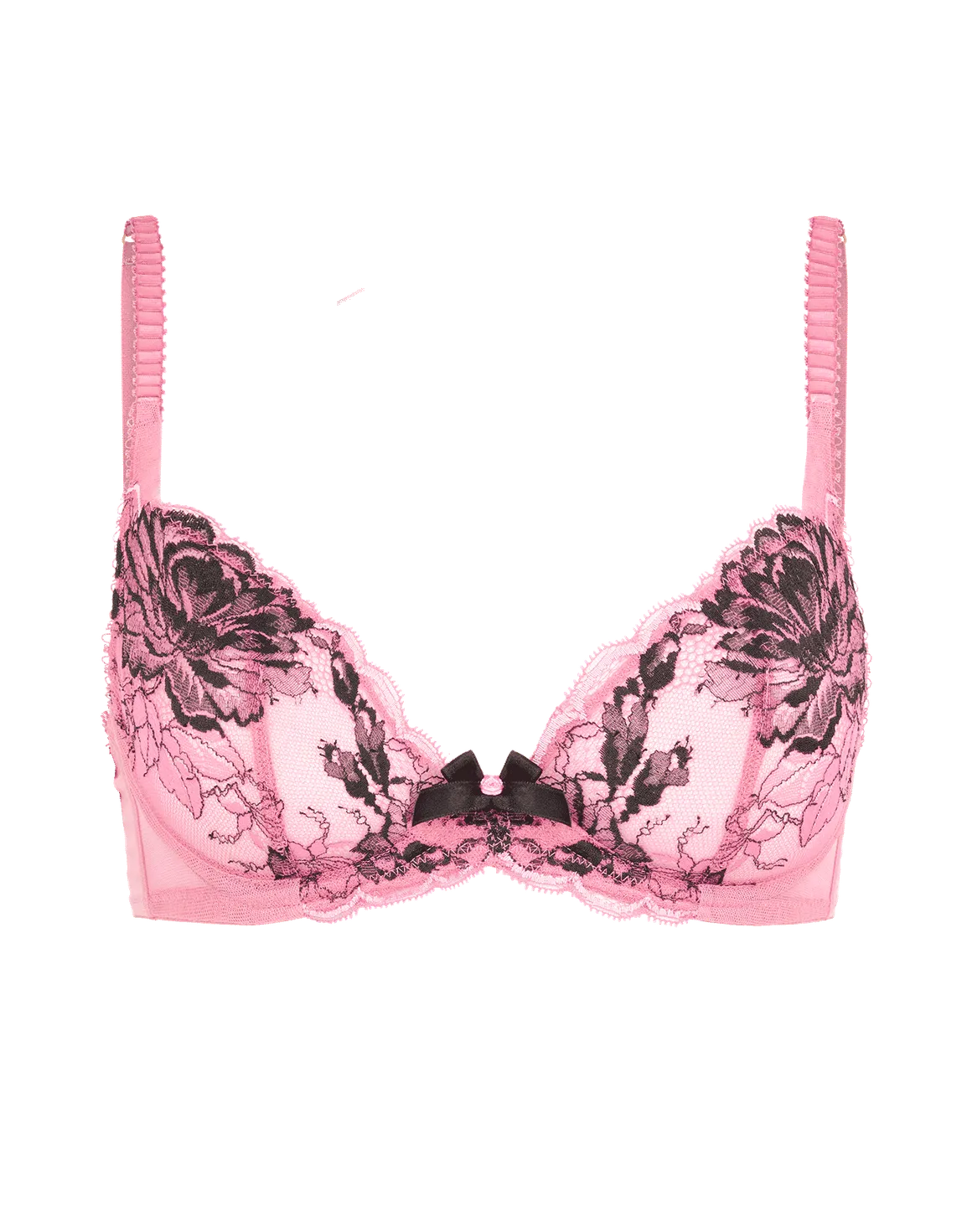 Yara 1 Plunge Underwired Bra Pink/Black | Agent Provocateur