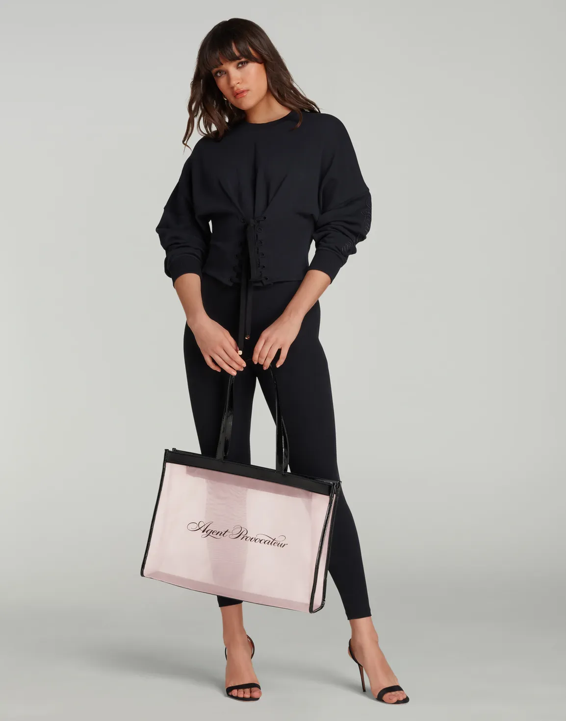 AP Bag Tote Bag Baby Pink/Black | Agent Provocateur