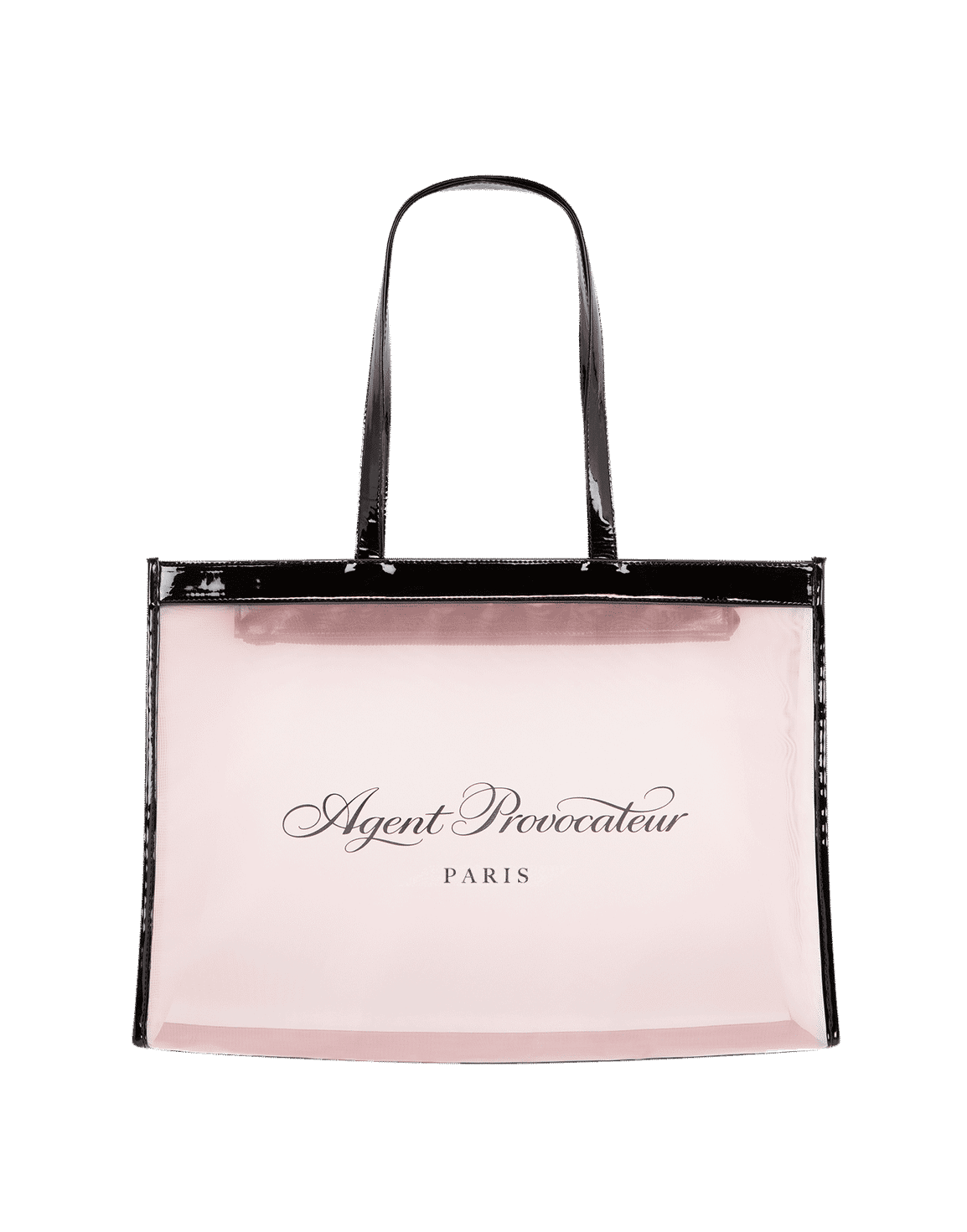 AP Paris Tote Bag Baby Pink/Black | Agent Provocateur