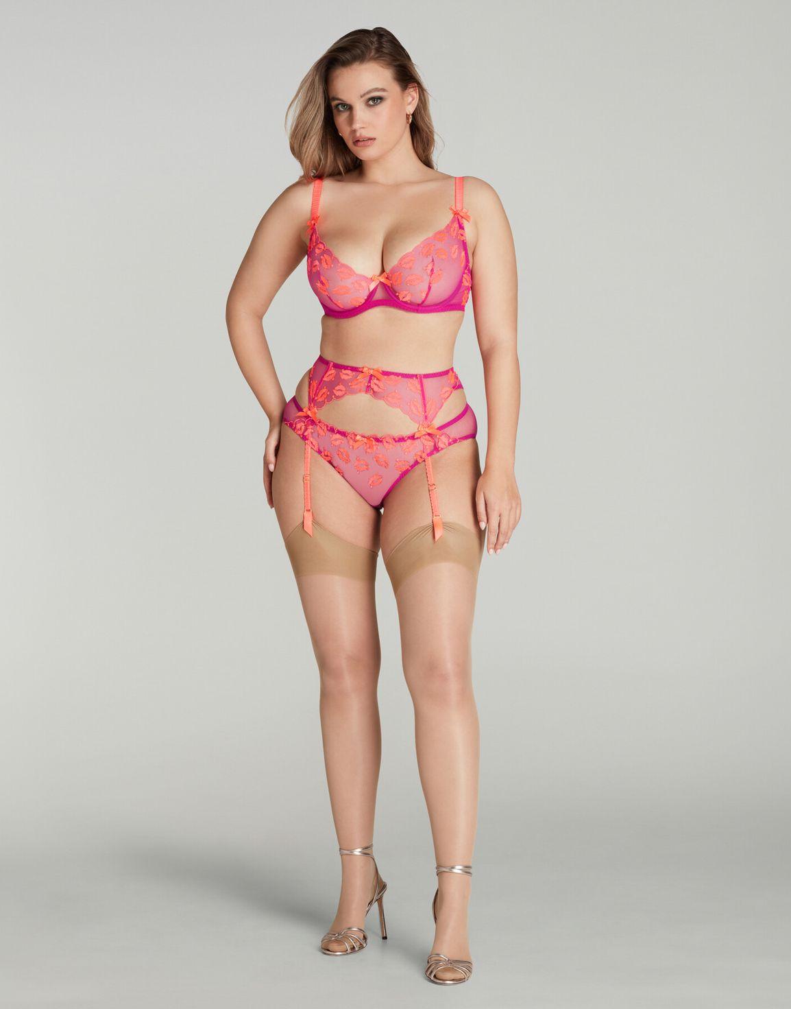 Ottiliee Plunge Underwired Bra Magenta/Neon Orange | Agent Provocateur
