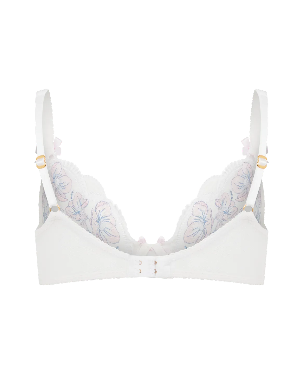 Winnette Plunge Underwired Bra  Baby Pink/White | Agent Provocateur