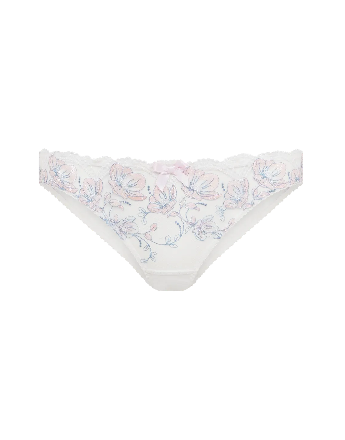Winnette Full Brief  Baby Pink/White | Agent Provocateur