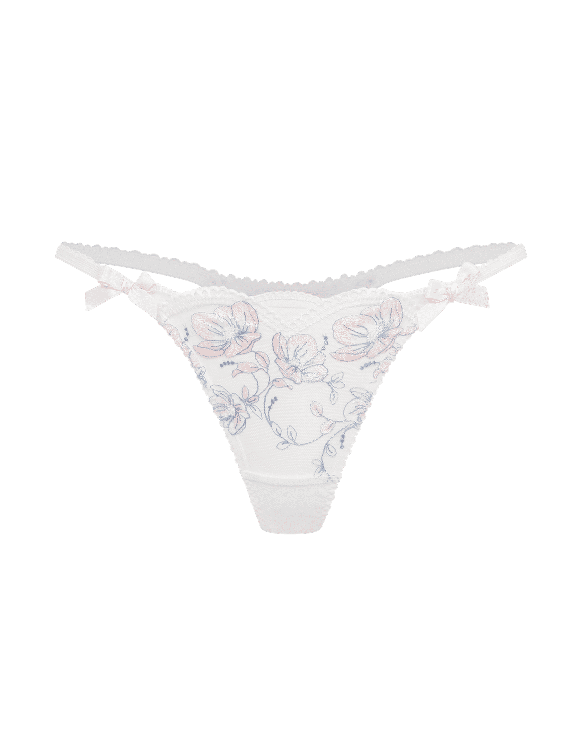 Winnette Thong Baby Pink/White | Agent Provocateur
