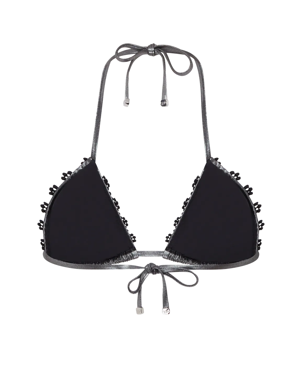 Maiya Bikini Top Black/Silver | Agent Provocateur