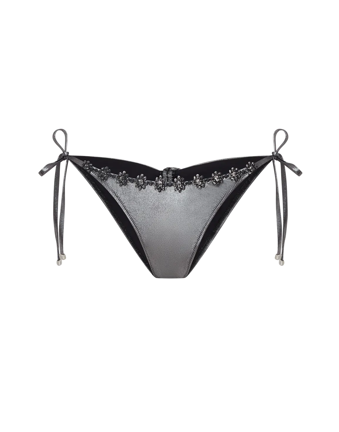 Maiya Bikini Bottoms  Black/Silver | Agent Provocateur