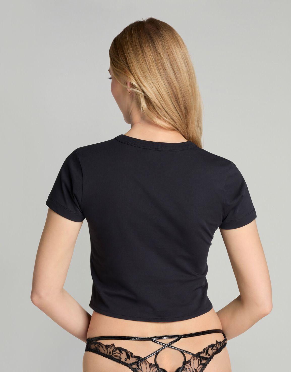 Blakley Crop T-Shirt Black | Agent Provocateur