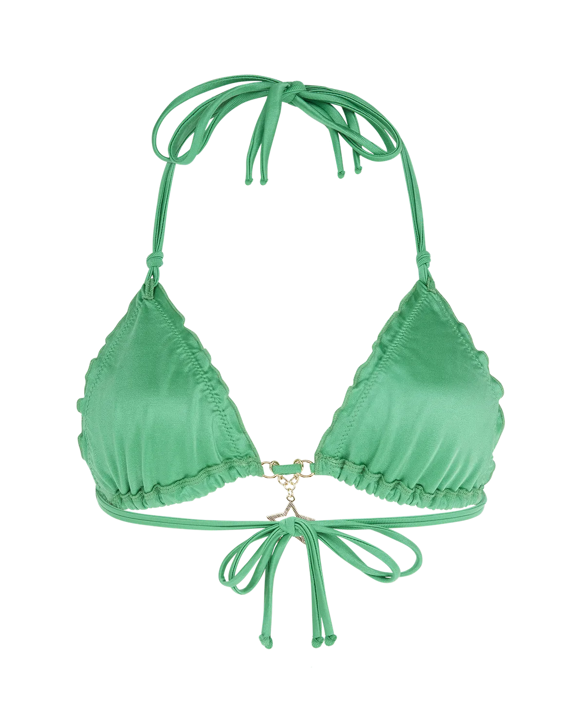 Berry 1 Bikini Top Green/Gold | Agent Provocateur