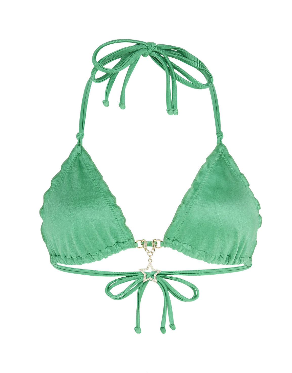 Berry 1 Bikini Top Green/Gold | Agent Provocateur