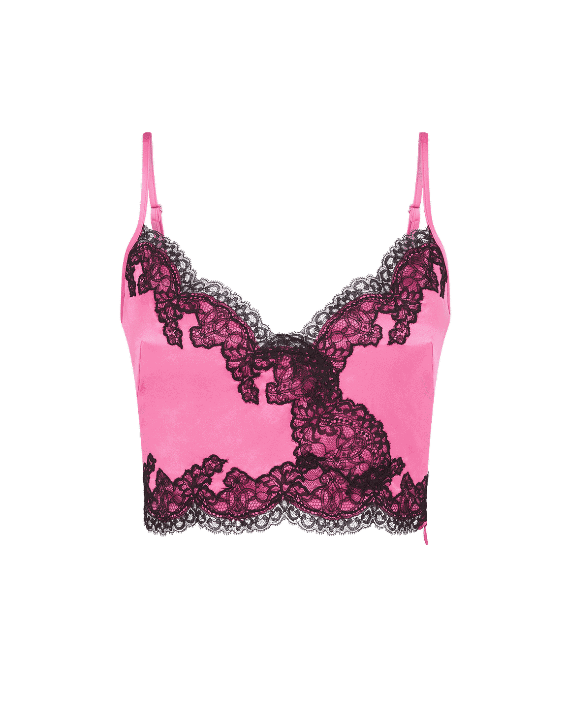 Amelea Crop Top Candy Pink/Black | Agent Provocateur