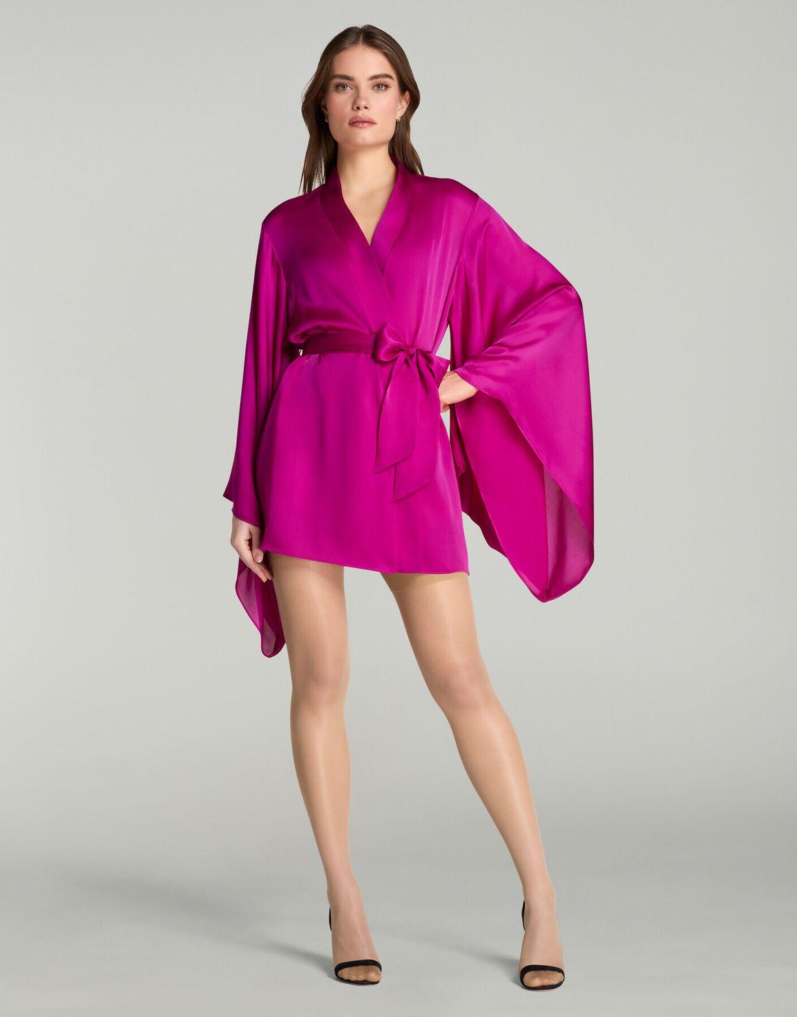 Emiliana Short Kimono Magenta/Blue | Agent Provocateur