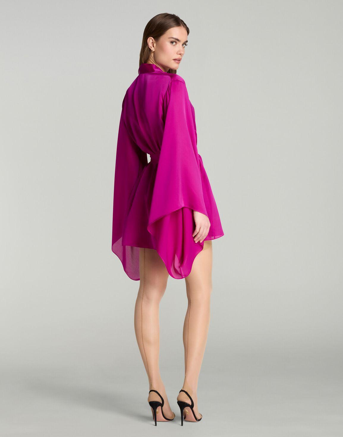 Emiliana Short Kimono Magenta/Blue | Agent Provocateur