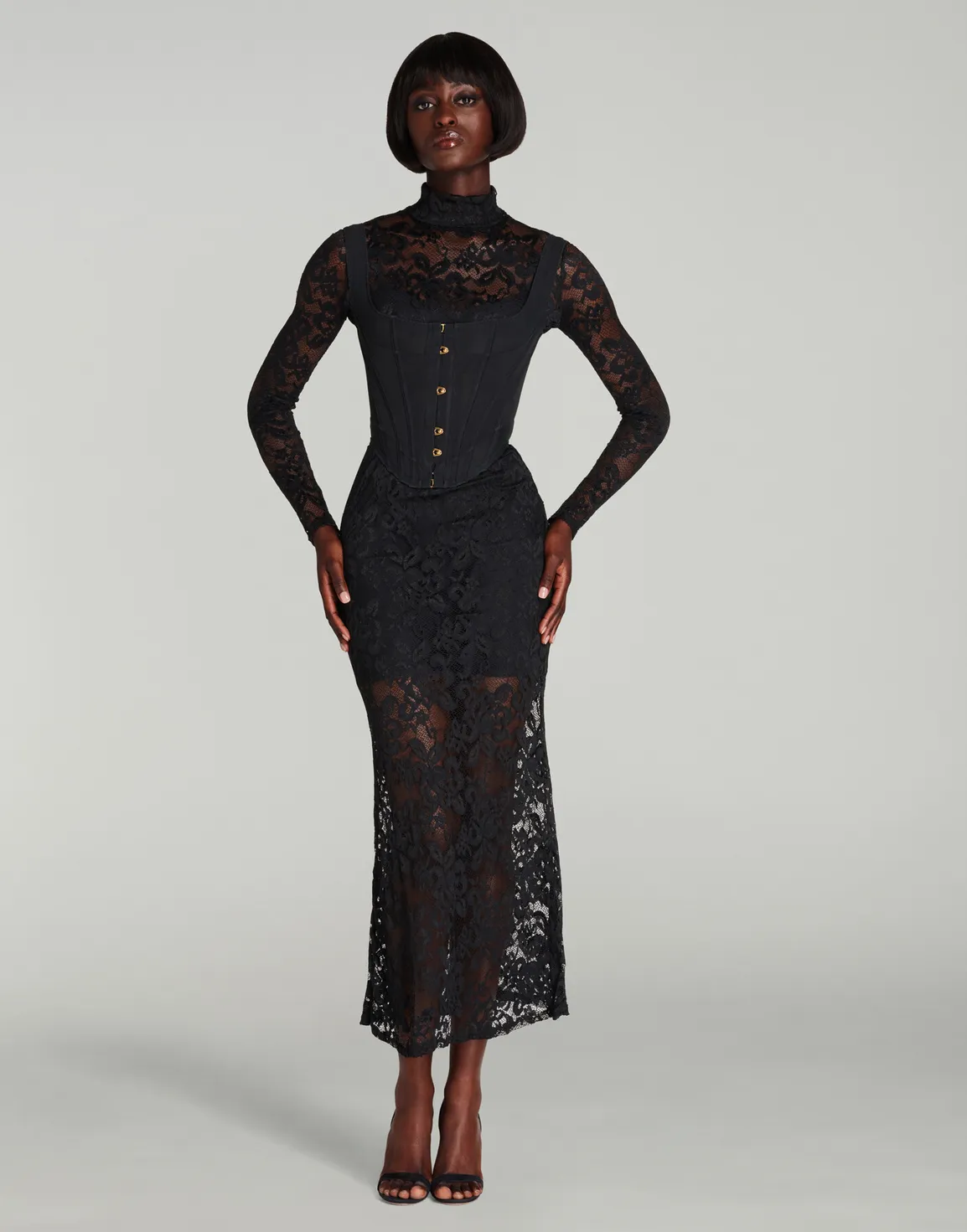 Helenia Maxi Dress Black | Agent Provocateur
