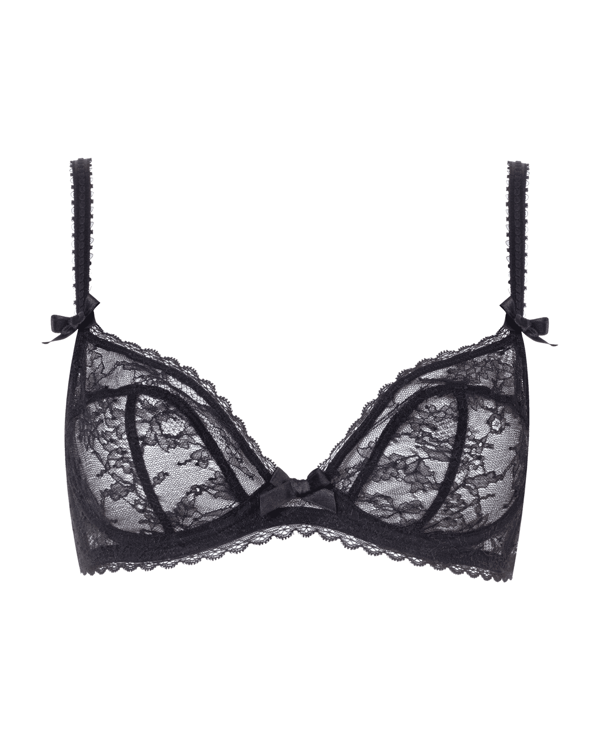Hinda Plunge Underwired Bra Black | Agent Provocateur