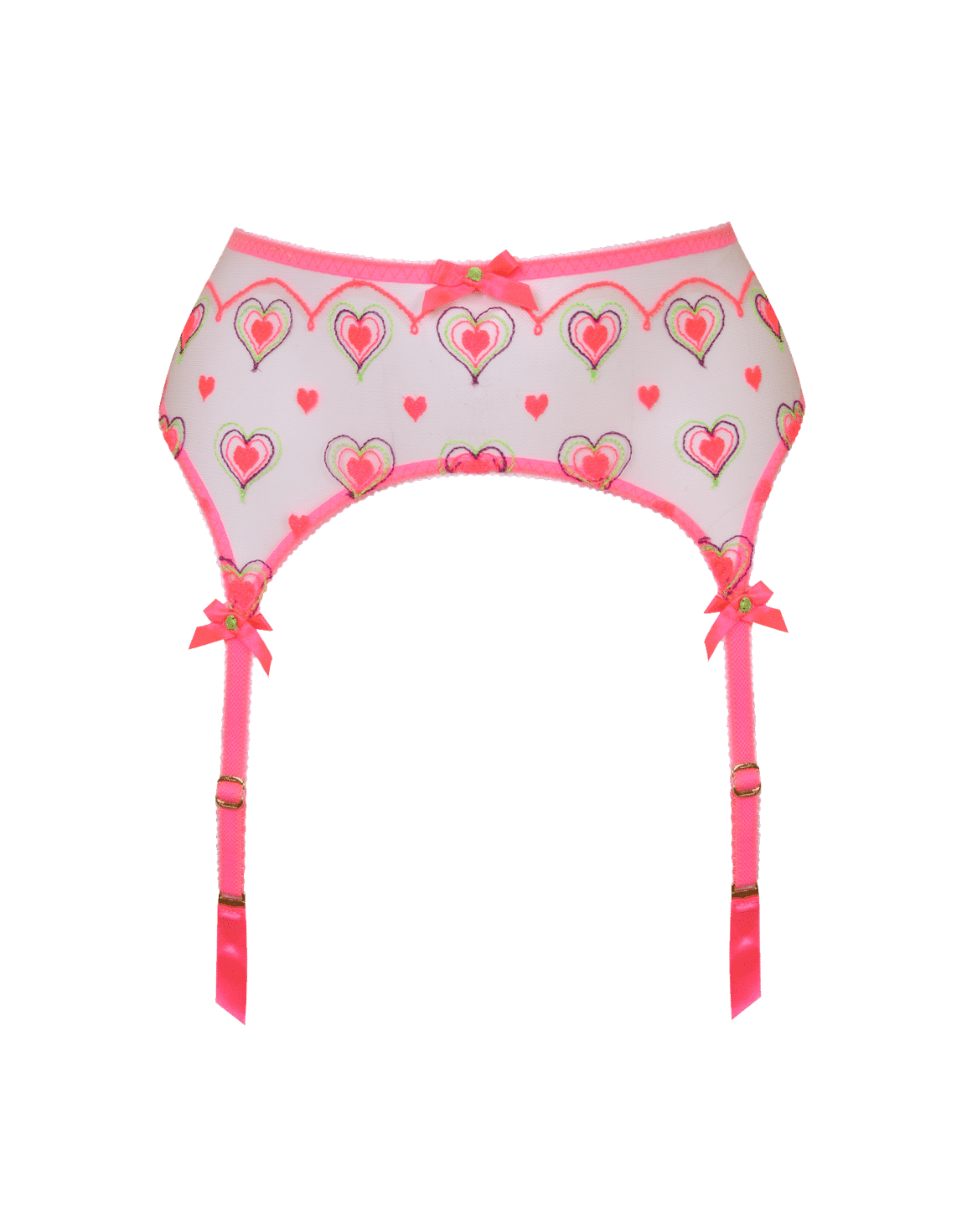 Perdia Suspender Nude/Neon Pink | Agent Provocateur
