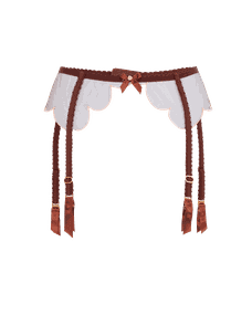 eis glasdildo Silky White Lace Garter Belt for Women Online India main image 0