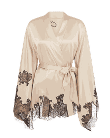 agent provocateur classic dressing gown Agent Provocateur Classic Long Dressing Gown Ivory