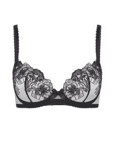 L'AGENT By AGENT PROVOCATEUR Isi Quarter Cup Bra Black/Cerise BNWT  5055780001018 on eBid Canada