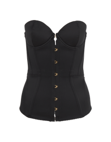 Mercy Satin Corset Black | Agent Provocateur