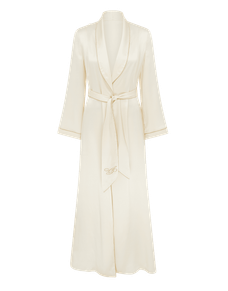 Classic PJ Long Dressing Gown Ivory | Agent Provocateur