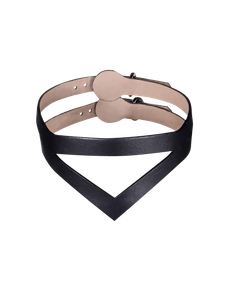 Veronika Leather Double Choker Black | Agent Provocateur