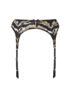 Genevieve Suspender Black/Gold | Agent Provocateur