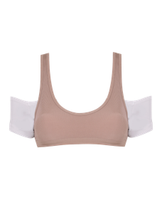 Cynthie Bikini Top Mink/White | Agent Provocateur