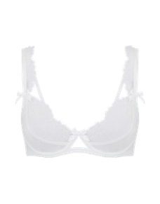 Willa Demi Cup Plunge Underwired Bra White | Agent Provocateur