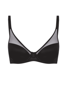 Lucky Padded Plunge Underwired Bra Black | Agent Provocateur