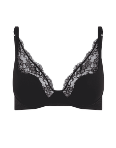 Brigette Padded High Apex Underwired Bra Black | Agent Provocateur