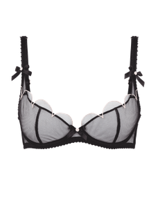 Lorna Demi Cup Plunge Underwired Bra Black | Agent Provocateur