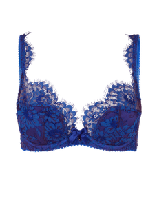 Carline Plunge Underwired Bra Cobalt | Agent Provocateur