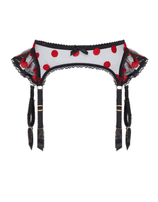 Gabby Suspender Black/Red | Agent Provocateur