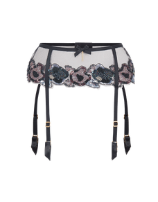 Giana Suspender Black/Petrol | Agent Provocateur