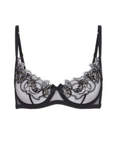 Lindie Demi Cup Plunge Underwired Bra Black | Agent Provocateur
