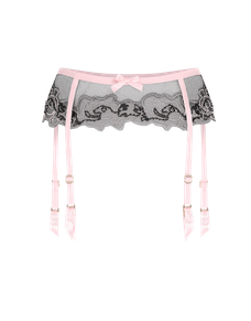 Lindie Suspender Pink/Black | Agent Provocateur